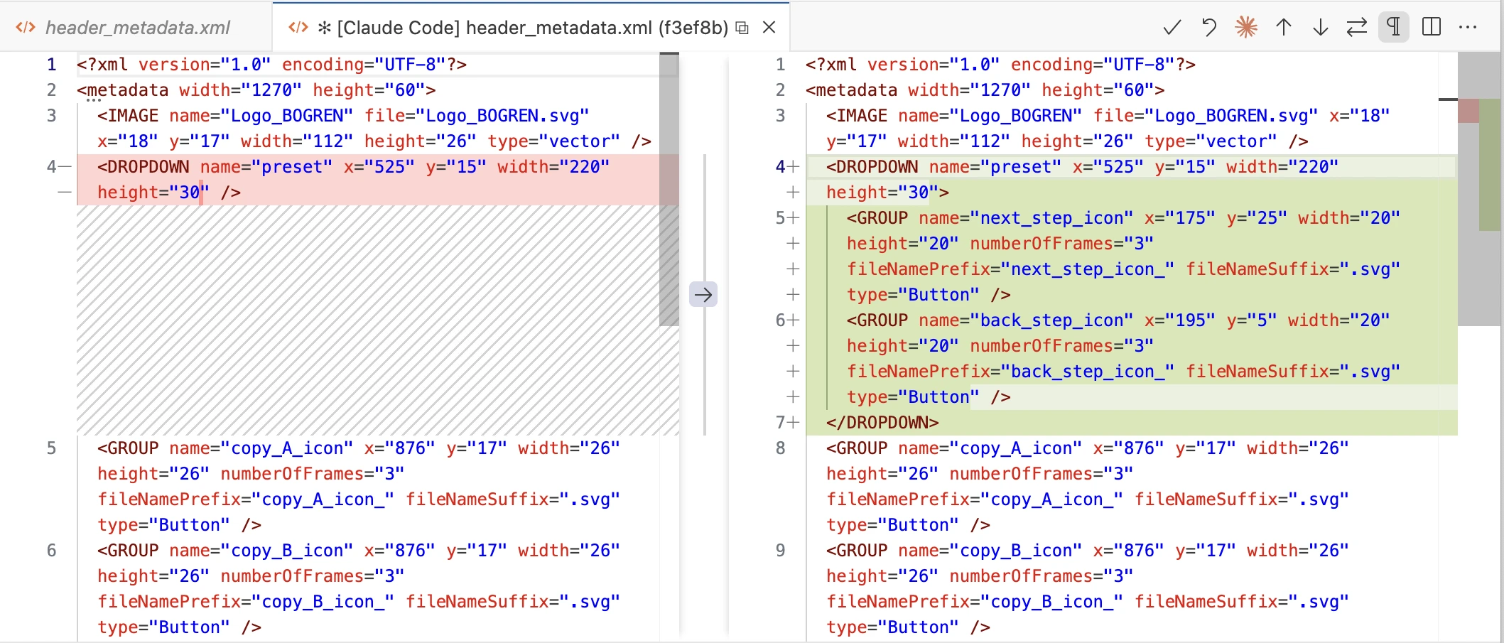 UI Layout Definition generated with Claude Code